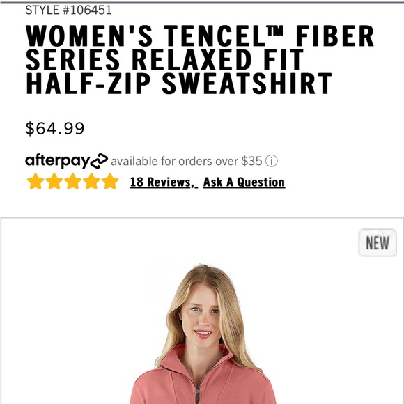 Carhartt Tencel Fiber Relaxed Fit Half Zip Sweatshirt - Picture 5 of 10